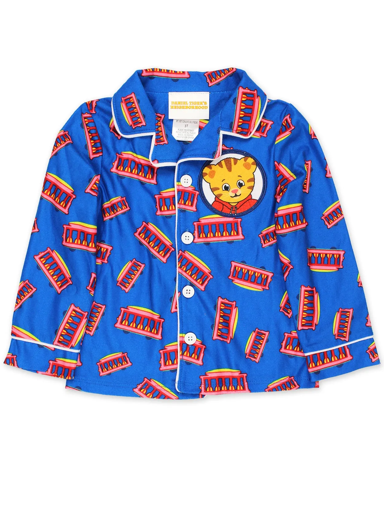 Daniel Tiger's Neighborhood Flannel Coat Style Pajamas