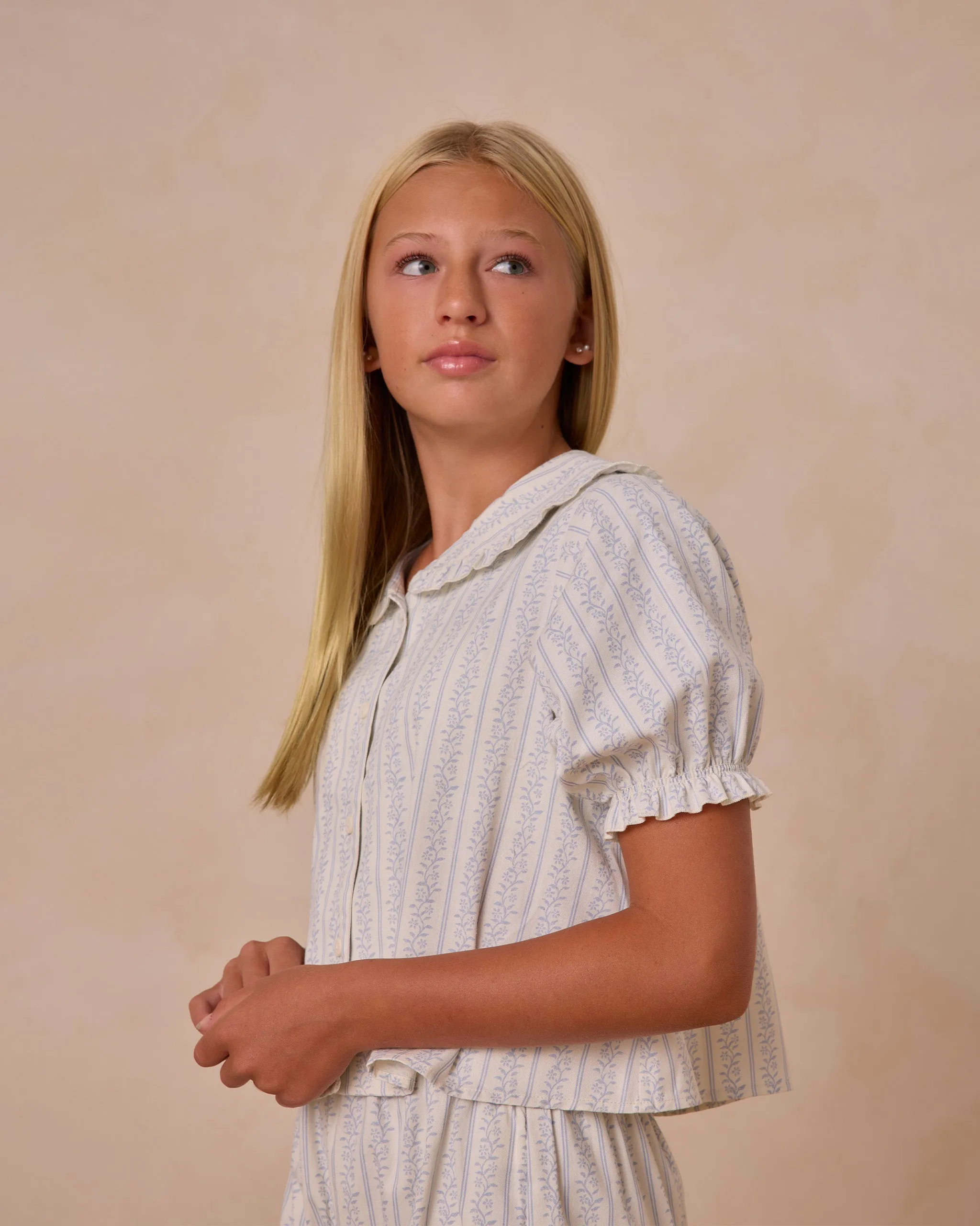 Delilah Pajama Set || Blue Vines**