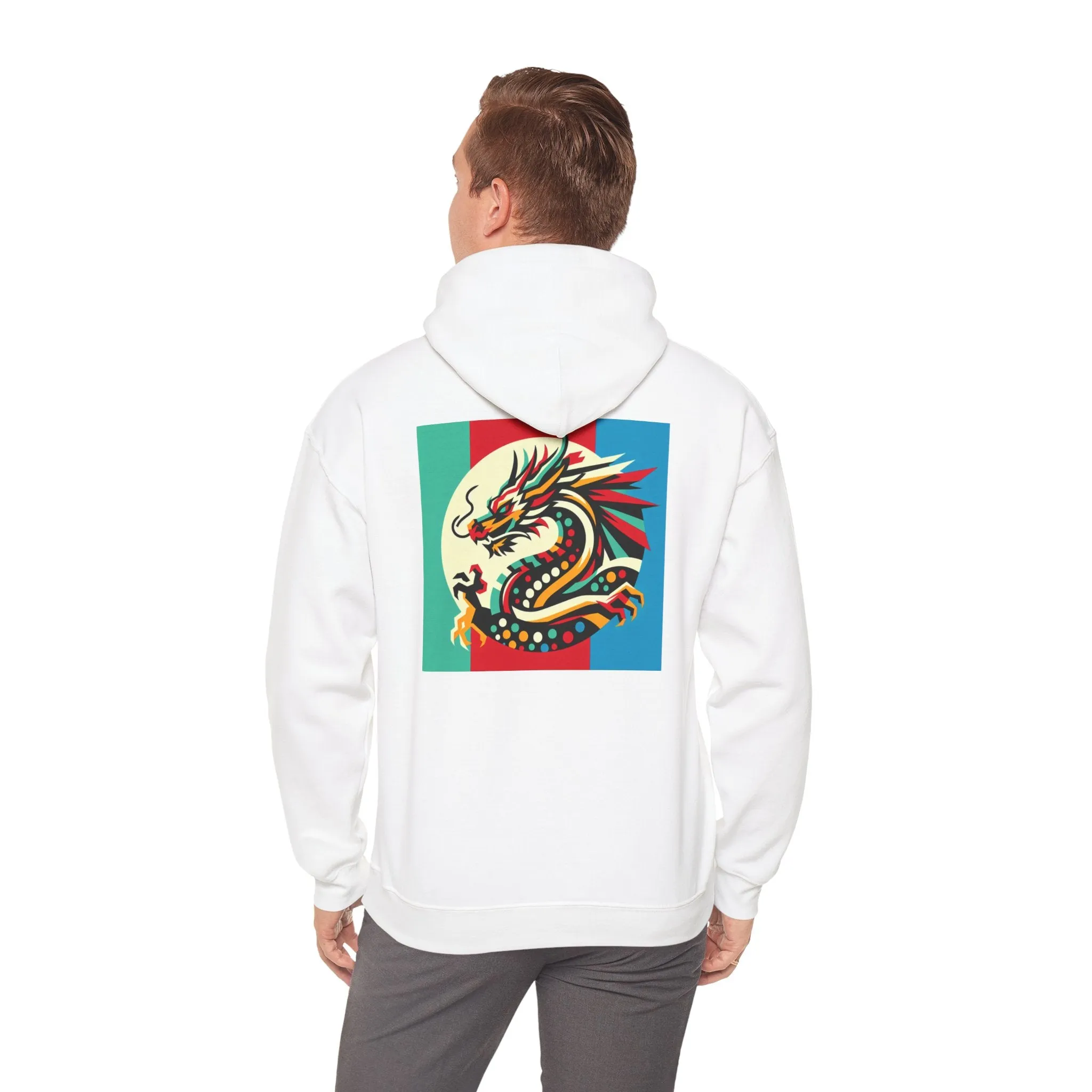 Dragon Divided Pop Art – Colorblock Myth Drop