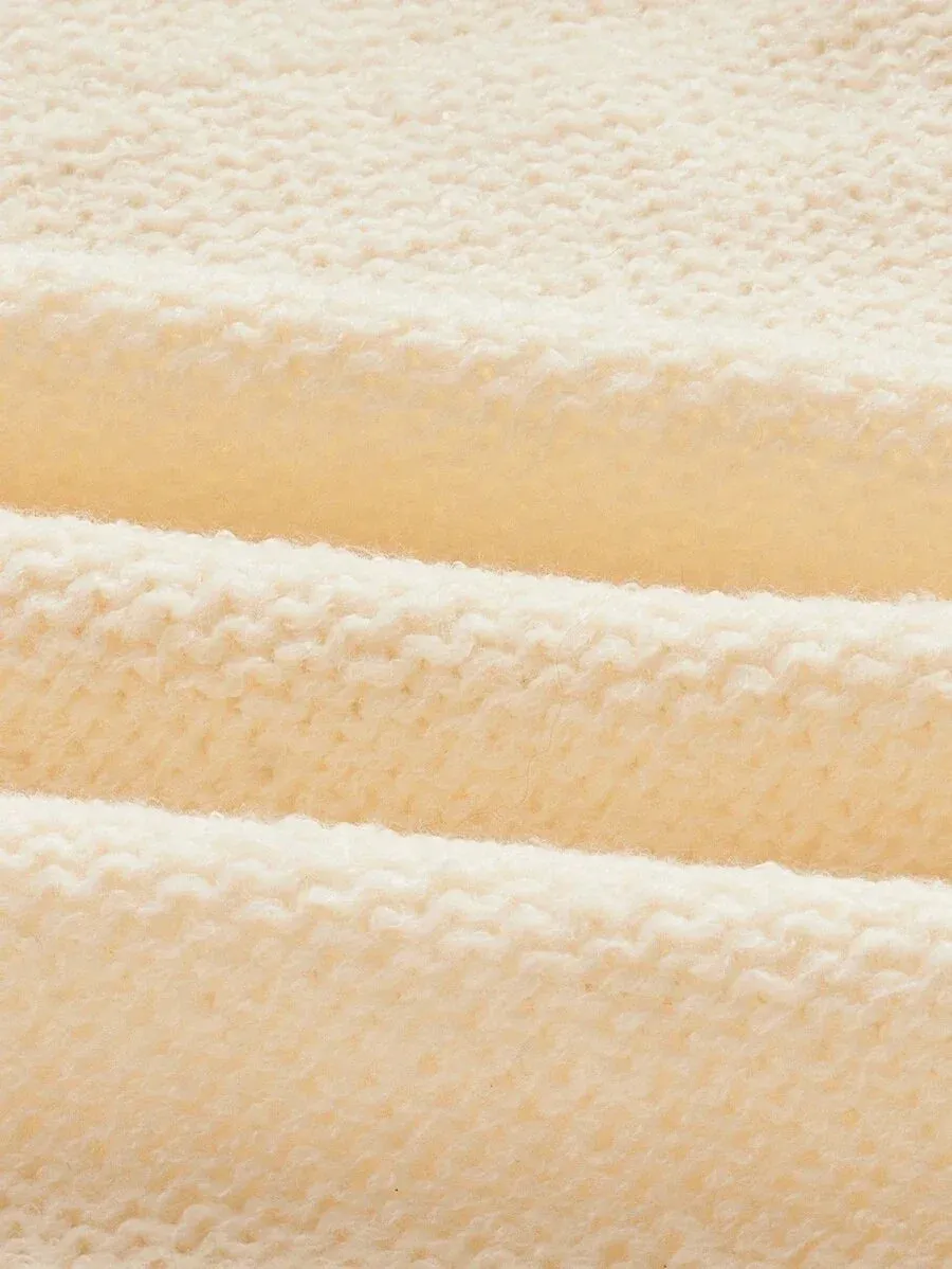 Dylan Chunky Button-Front Cardigan Sweater in Apricot