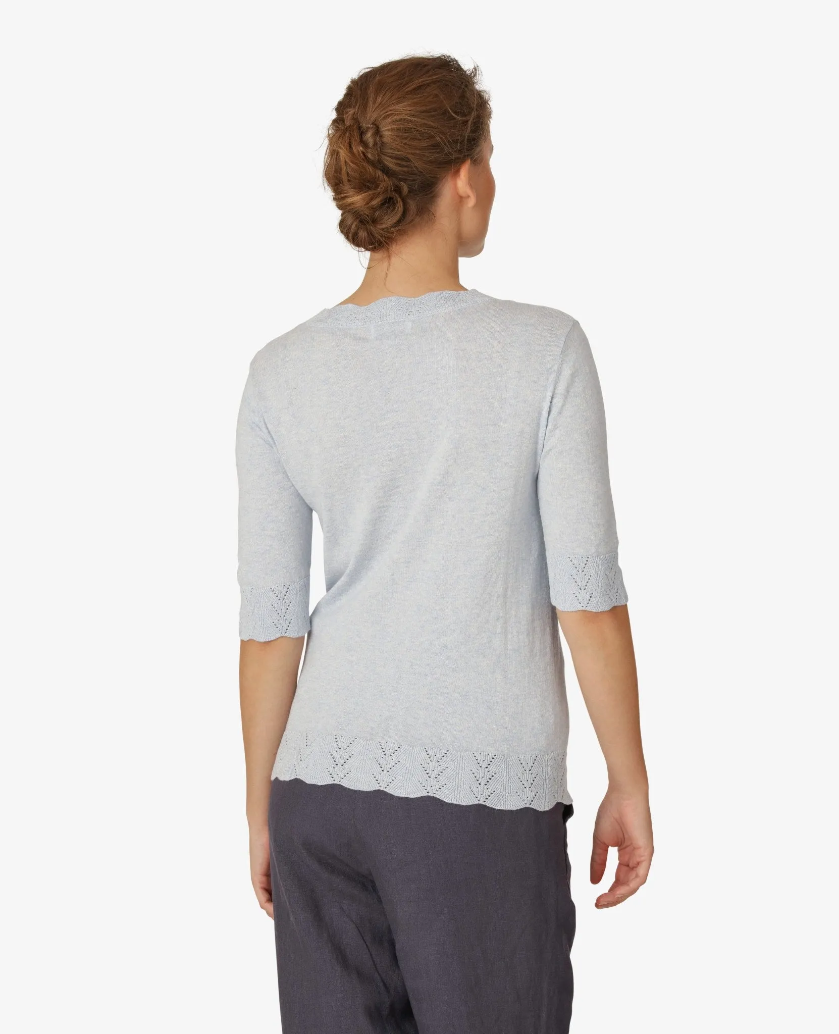 ESSENTIAL COTTON MELANGE PULLOVER