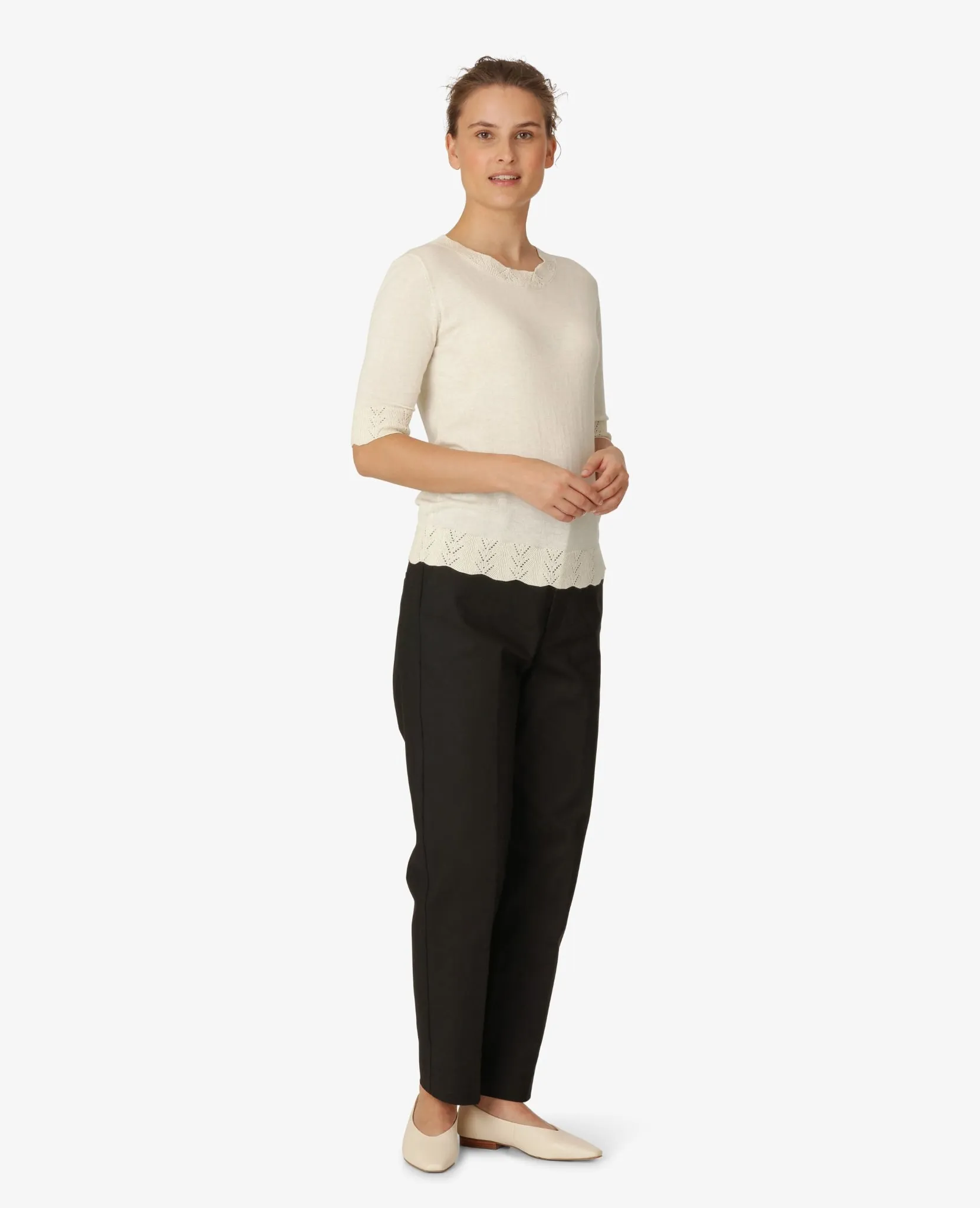 ESSENTIAL COTTON MELANGE PULLOVER