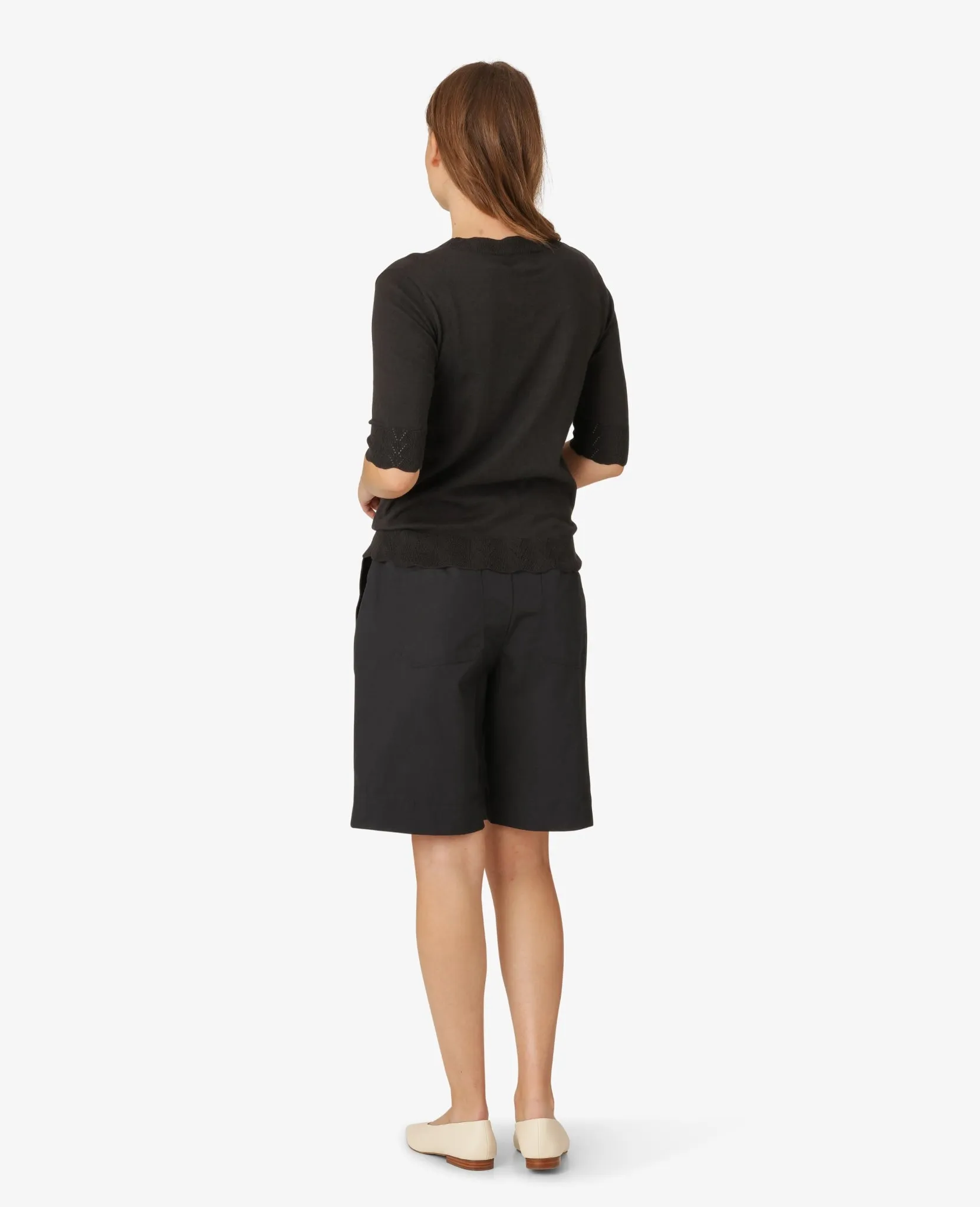 ESSENTIAL COTTON MELANGE PULLOVER
