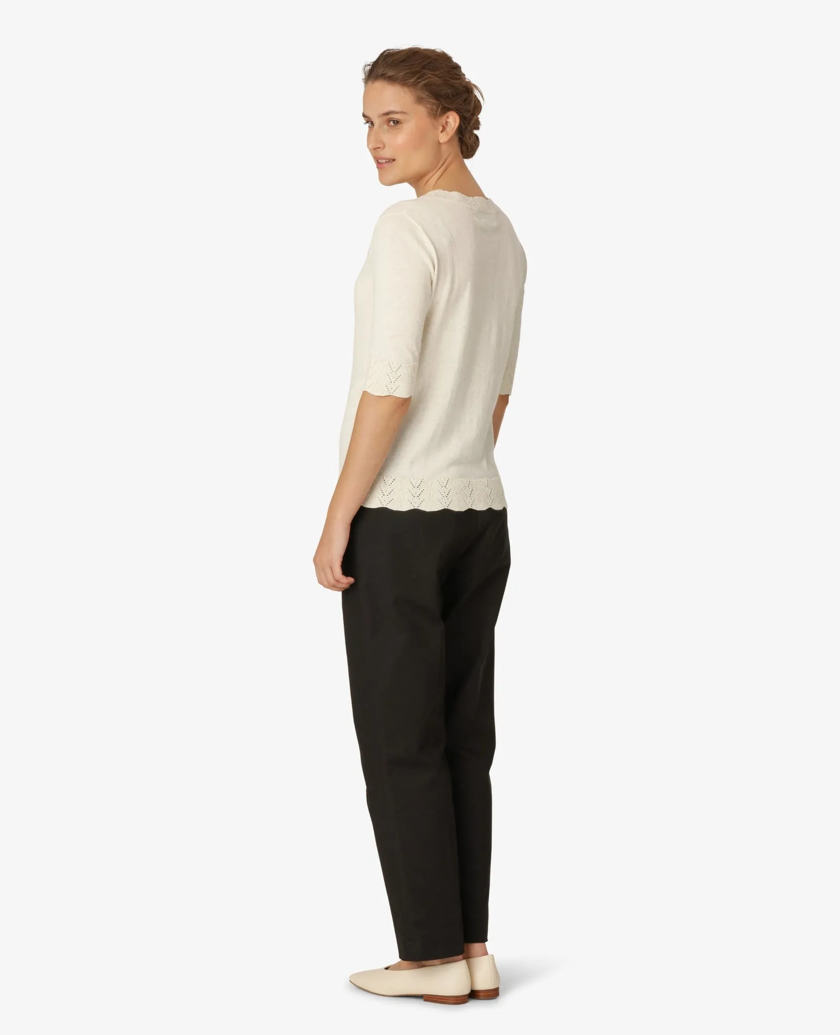 ESSENTIAL COTTON MELANGE PULLOVER