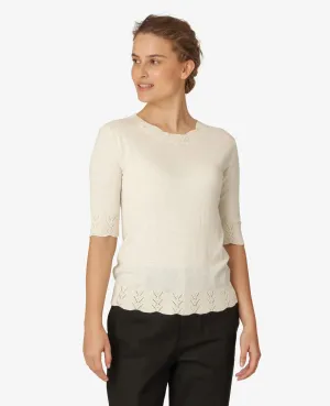 ESSENTIAL COTTON MELANGE PULLOVER
