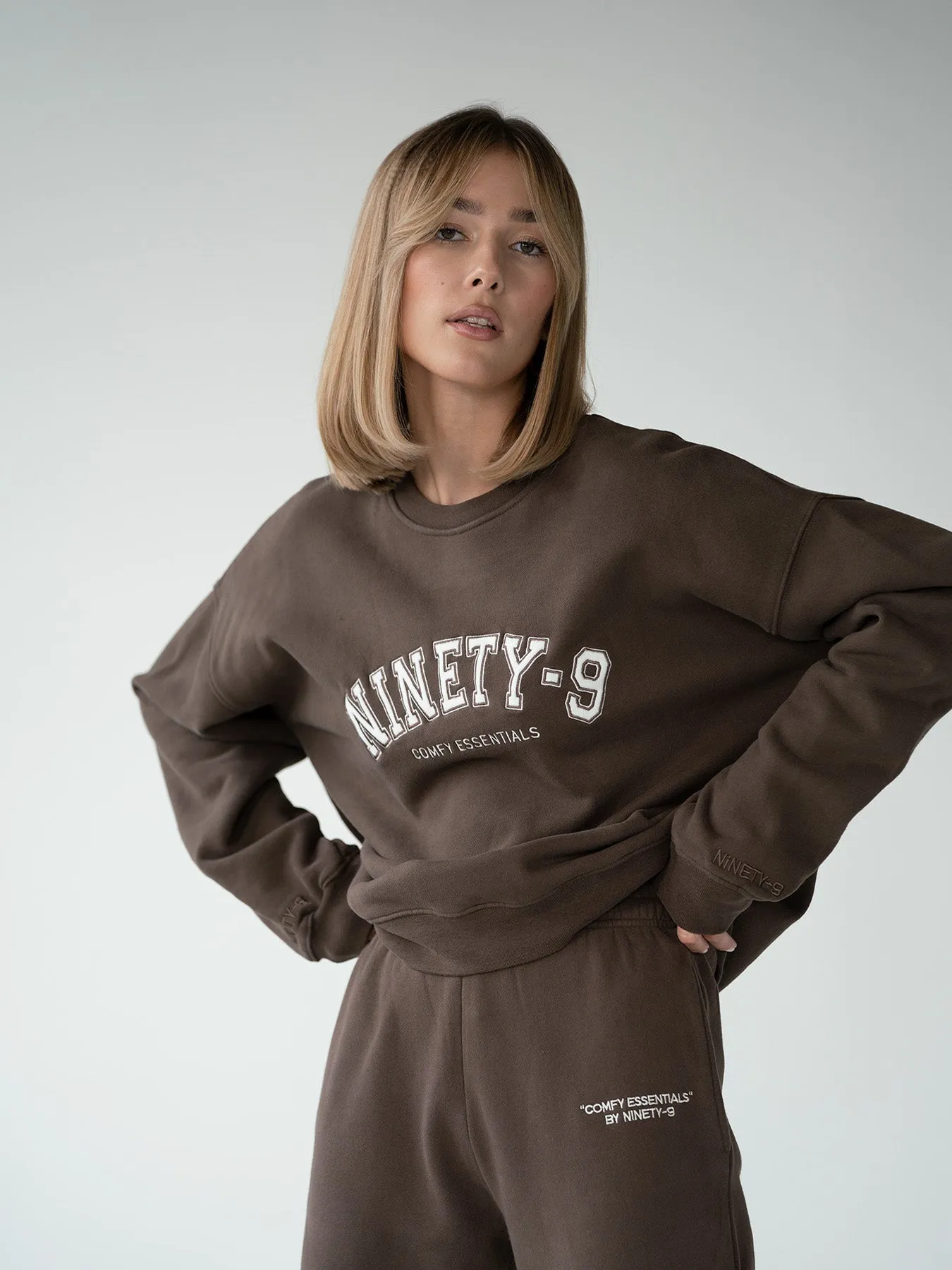 ESSENTIALS - College Sweater  •  Brown