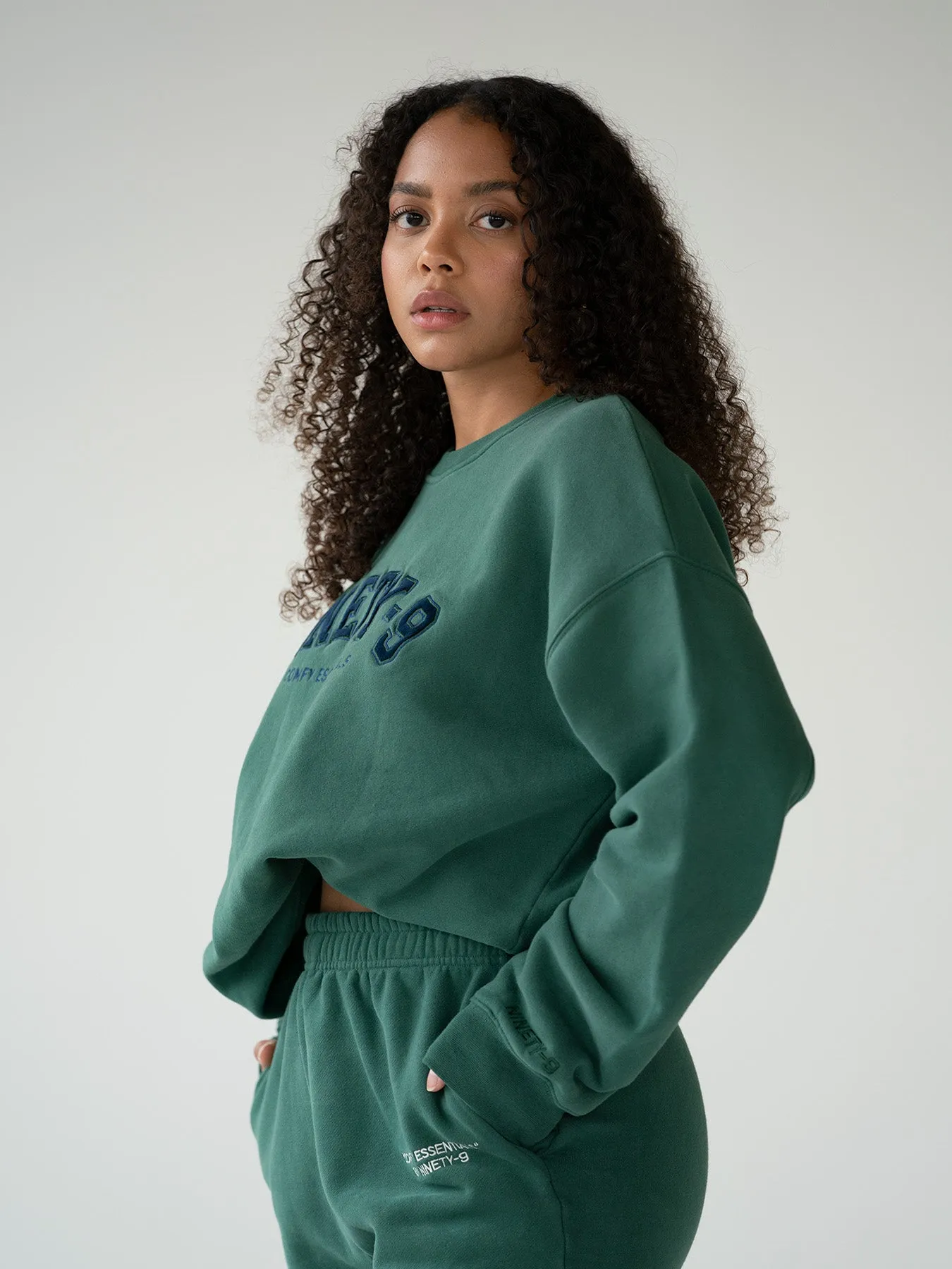 ESSENTIALS - College Sweater  •  Forest Green