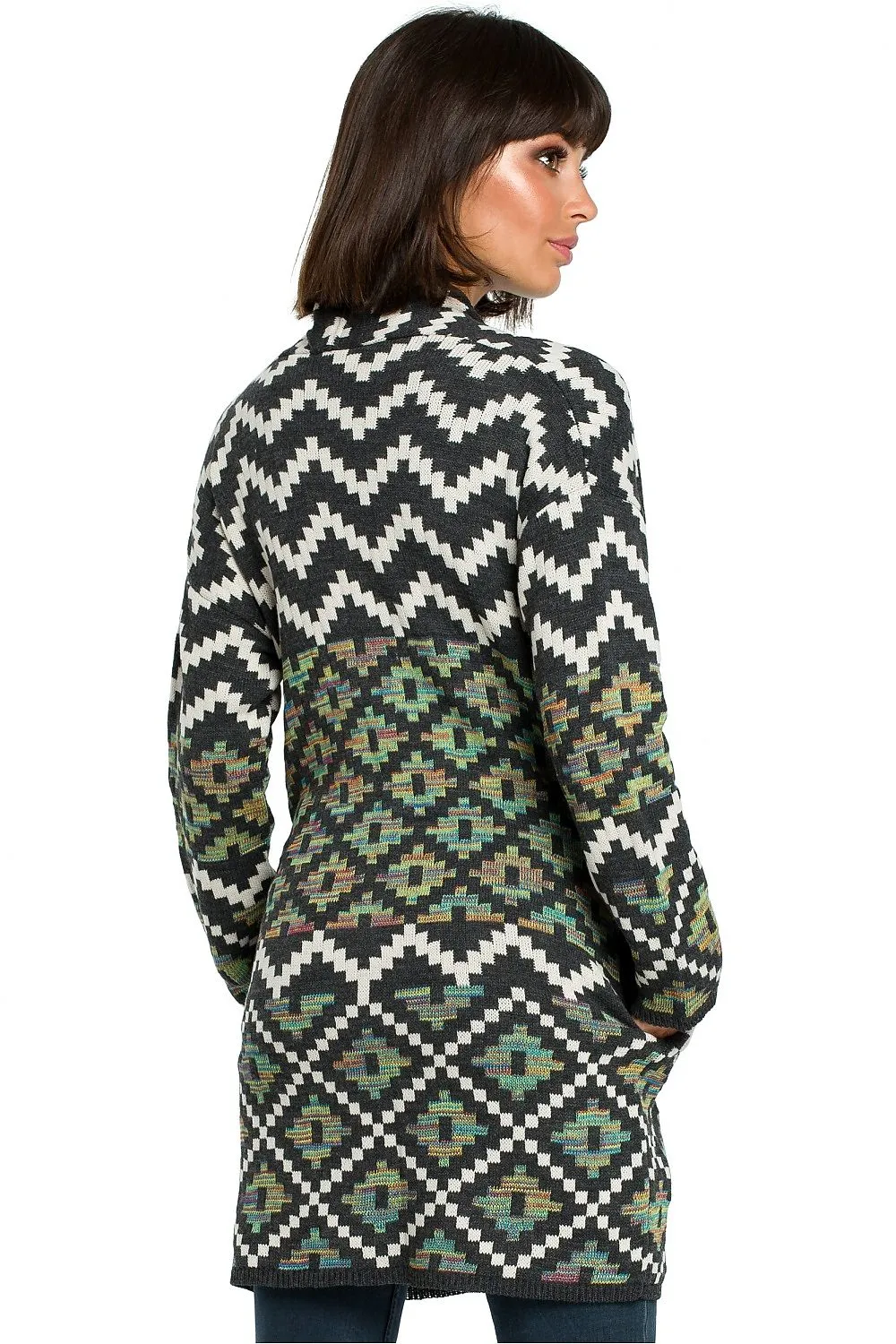 Exquisite Aztec Unbuttoned Cardigan