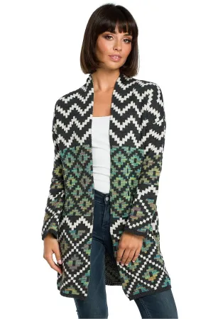 Exquisite Aztec Unbuttoned Cardigan