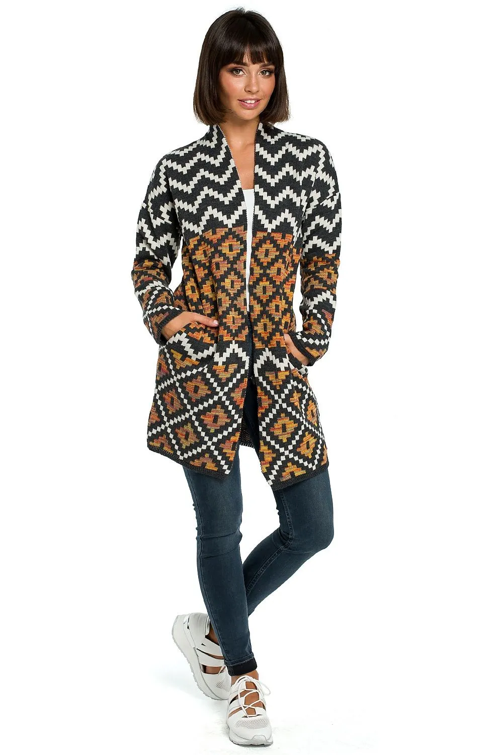 Exquisite Aztec Unbuttoned Cardigan