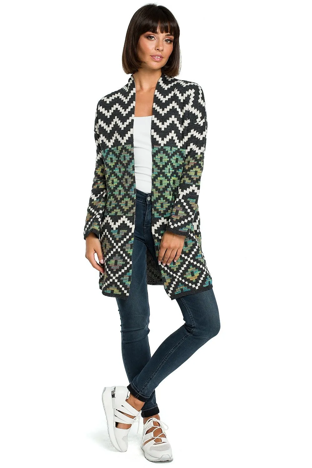 Exquisite Aztec Unbuttoned Cardigan