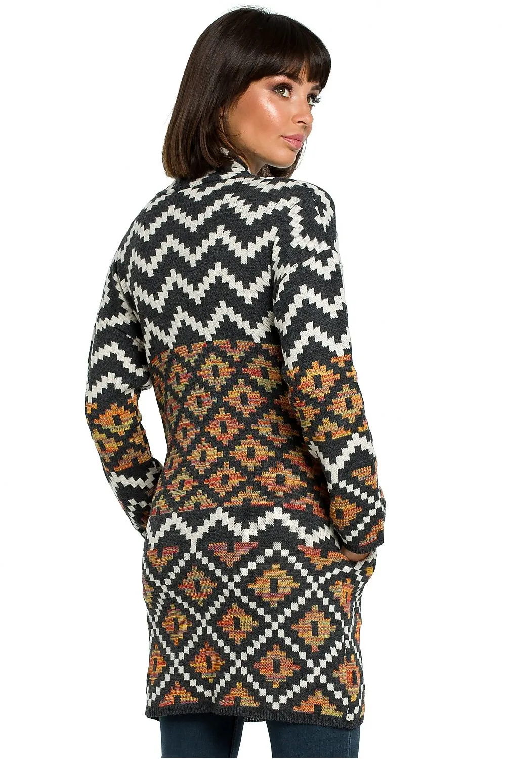 Exquisite Aztec Unbuttoned Cardigan