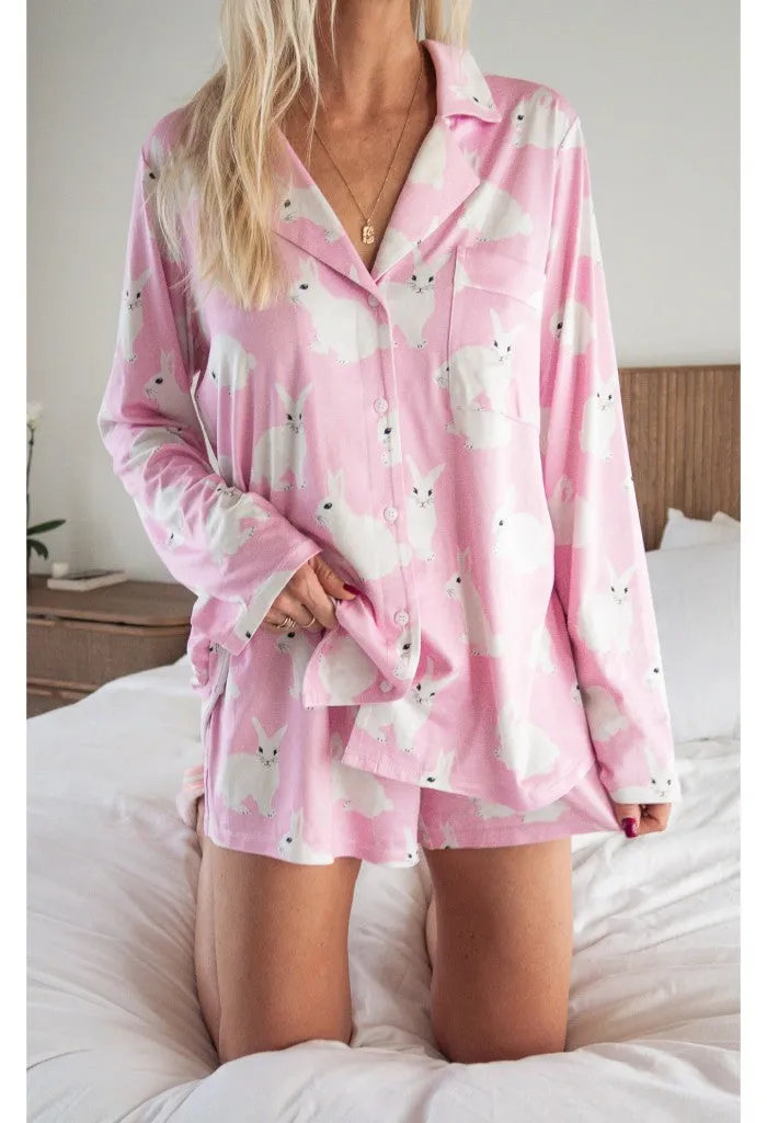 Favorite PJ Set-Pink Bunnies