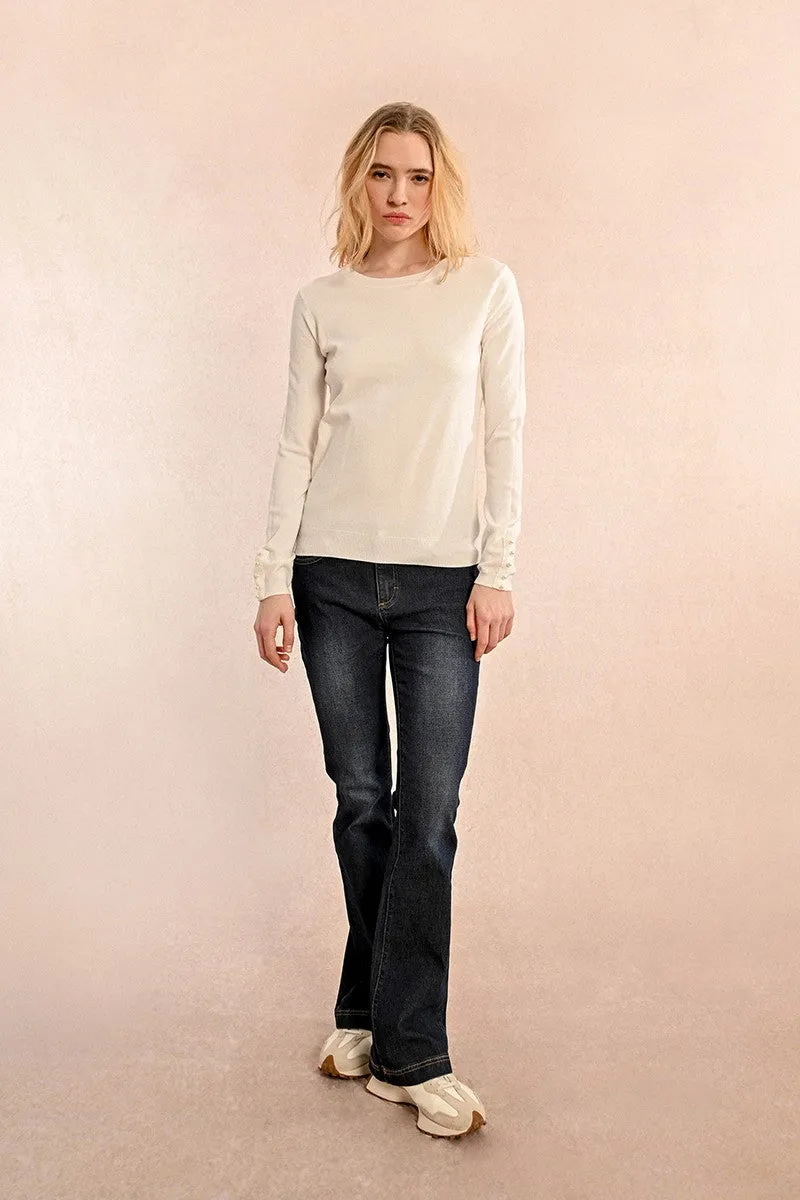 FINE SWEATER, BEADED DETAILS