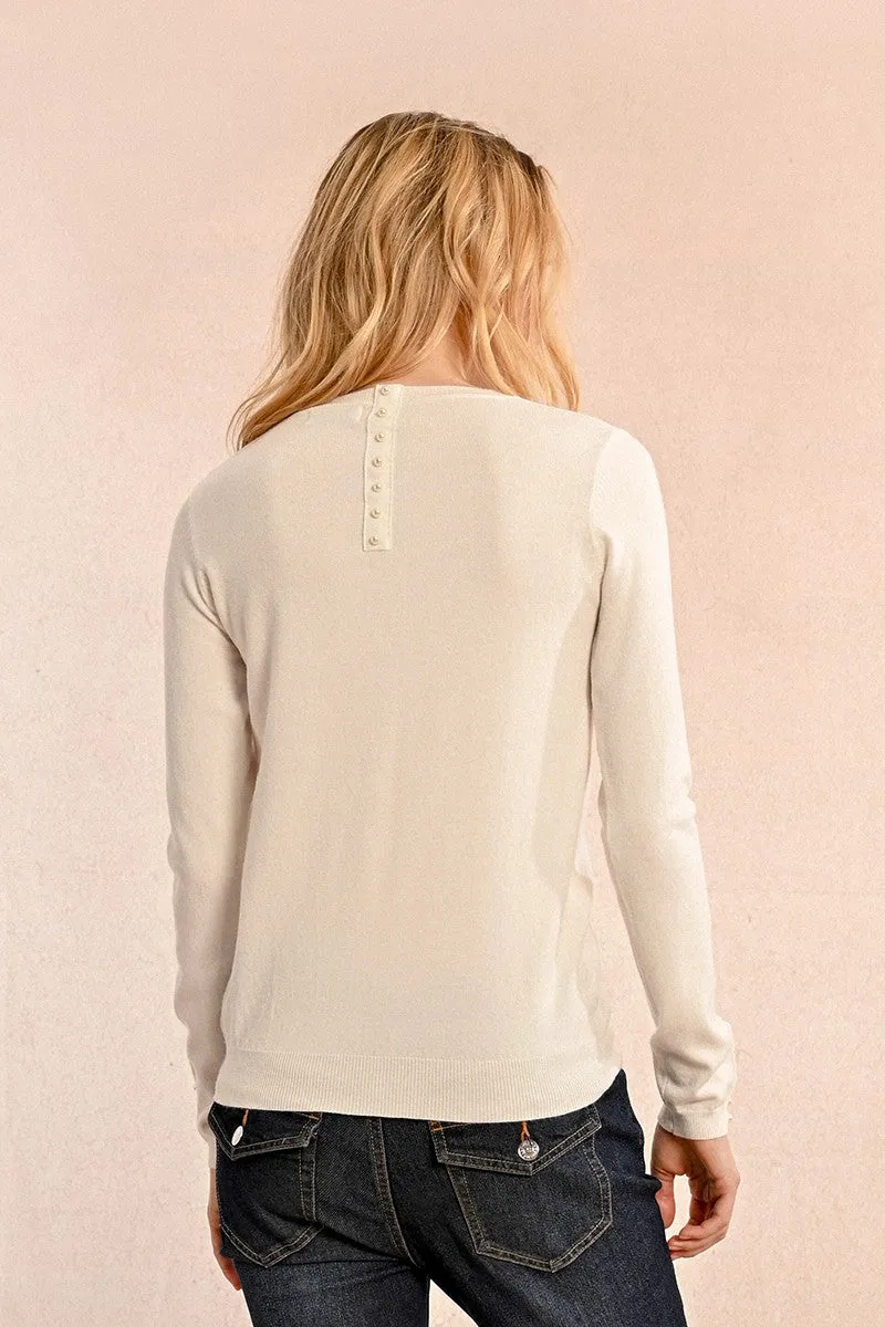 FINE SWEATER, BEADED DETAILS