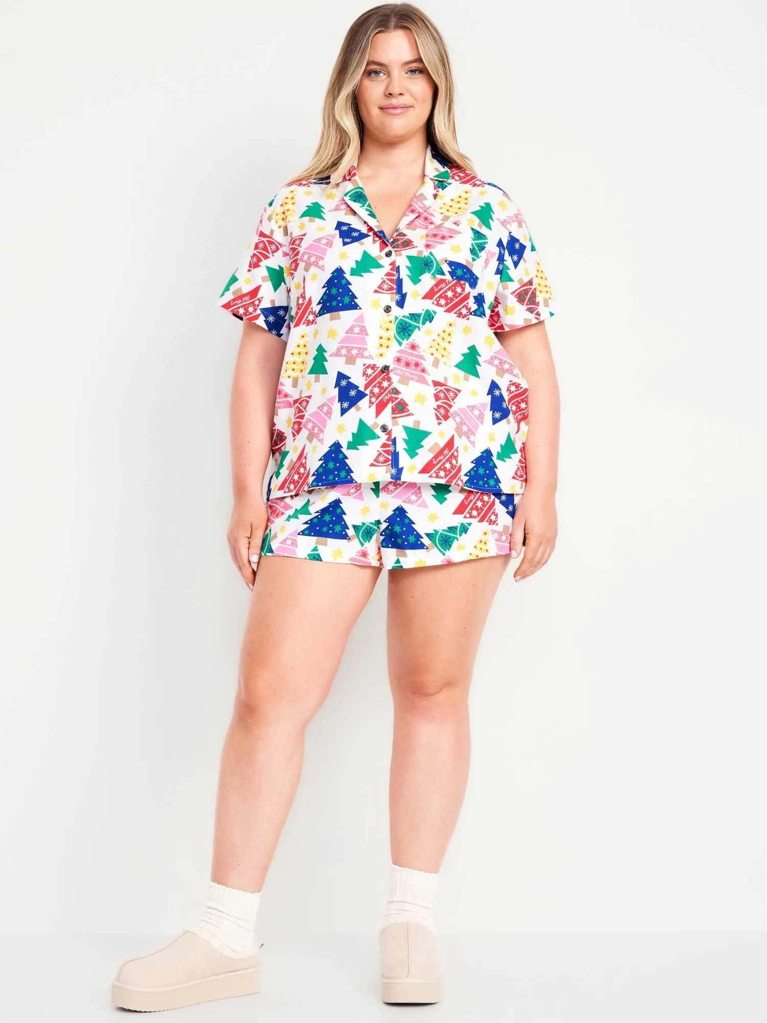 Flannel Pajama Short Set