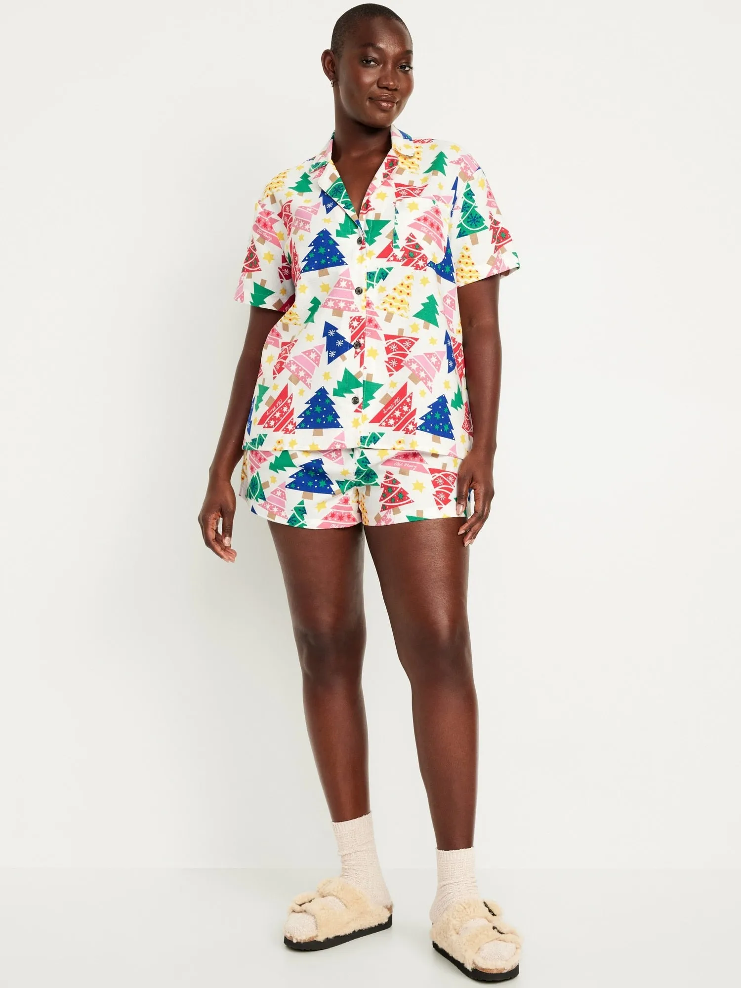 Flannel Pajama Short Set