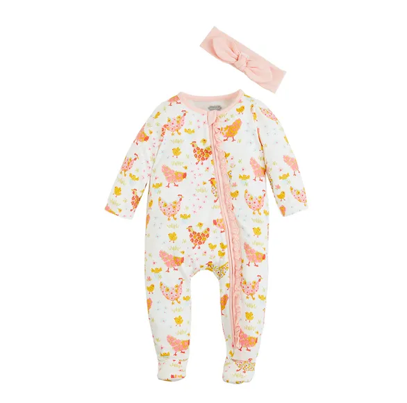 Floral Chicken Baby Sleeper