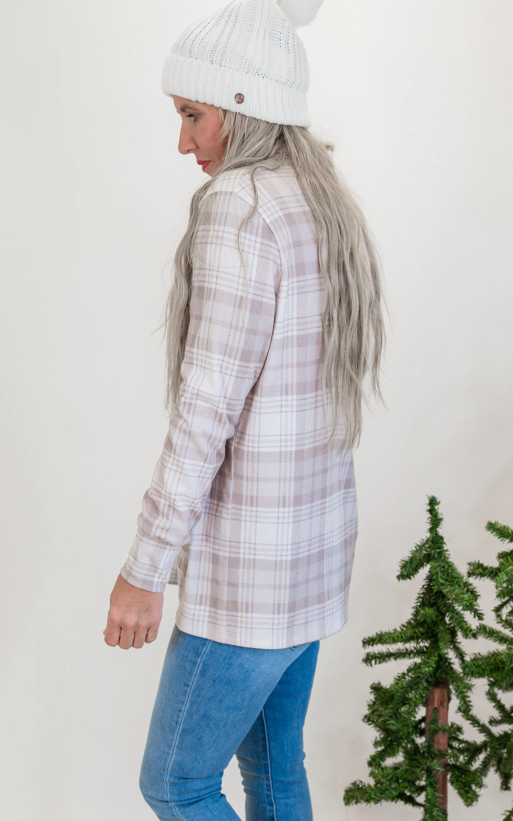 Forever Favorite Plaid Cardigan in Cream Mocha #3 | Salty Wave *DEAL-FINAL SALE