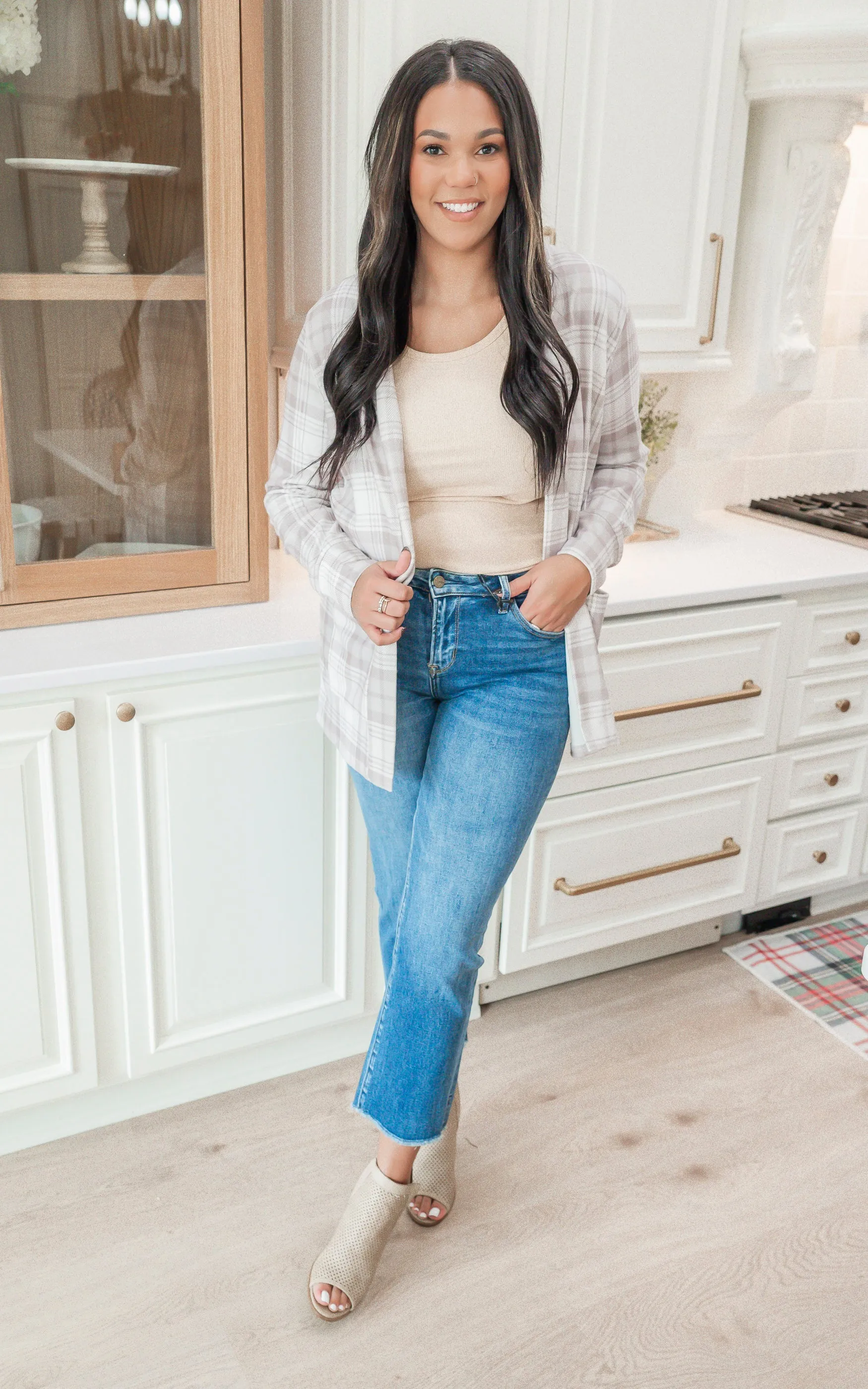 Forever Favorite Plaid Cardigan in Cream Mocha #3 | Salty Wave *DEAL-FINAL SALE