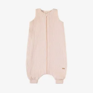 Gigoteuse rose en jersey matelassé, naissance || Pink wearable blanket in quilted jersey, newborn