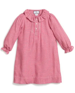 Girls Victoria Nightgown Red Mini Gingham