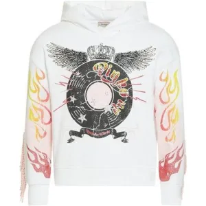 Girls White 'Rock the World' Hoodie