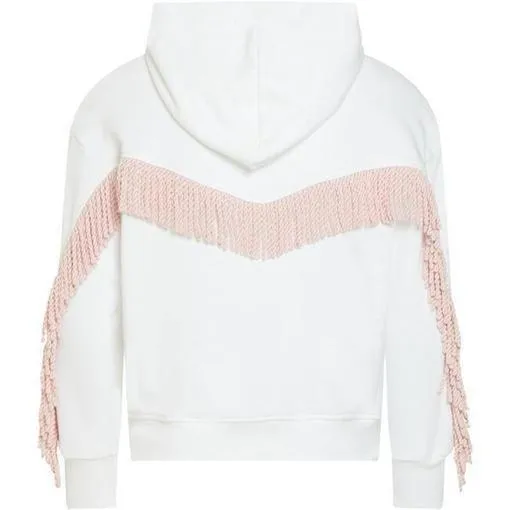 Girls White 'Rock the World' Hoodie