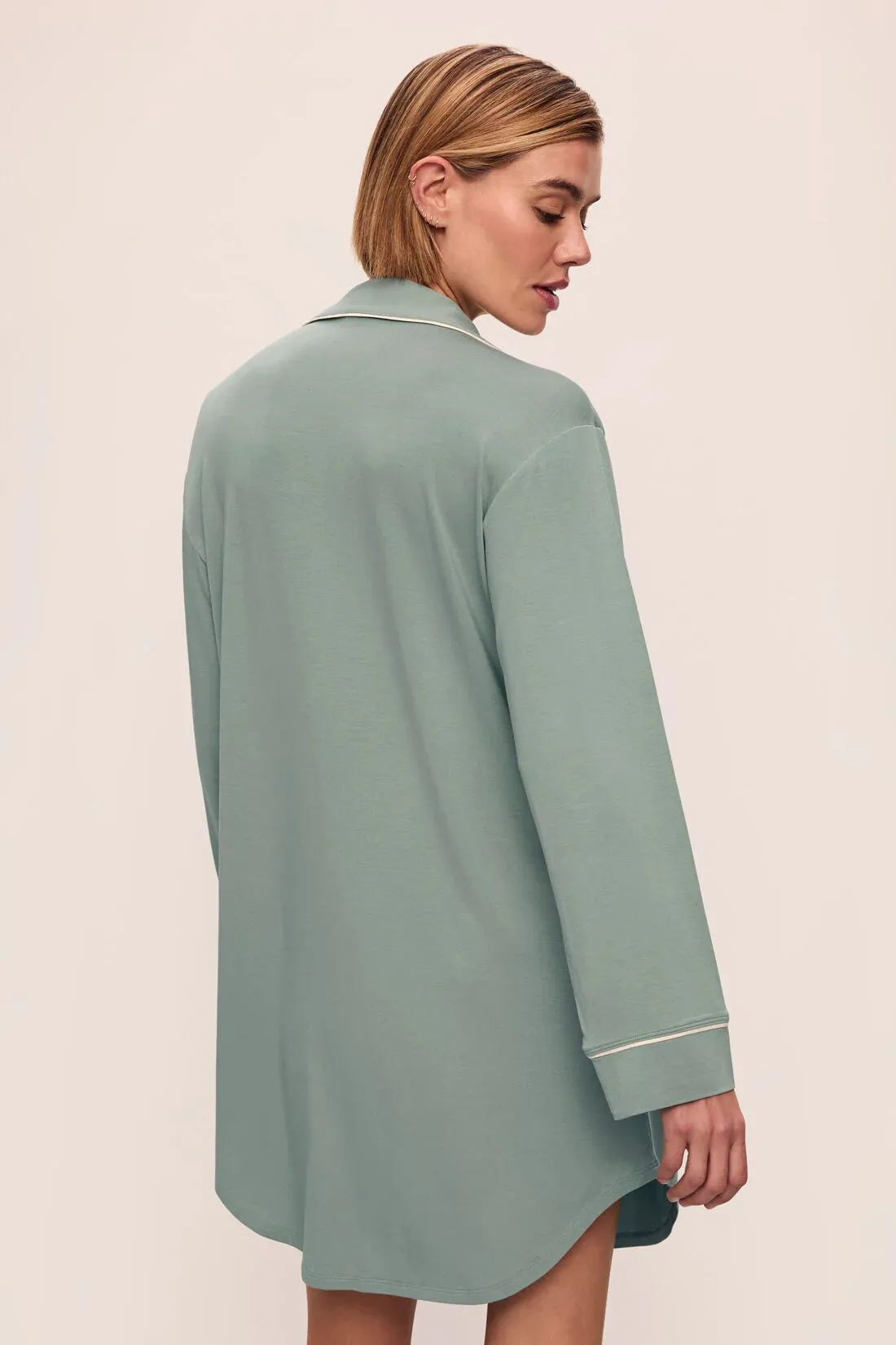 Gisele Sleepshirt in Eucalyptus / Ivory