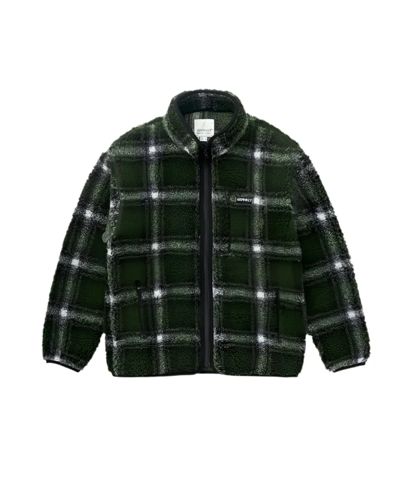 Gramicci - Shadow Plaid Sherpa Jacket - Olive
