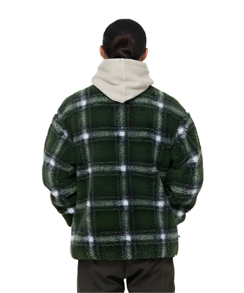 Gramicci - Shadow Plaid Sherpa Jacket - Olive