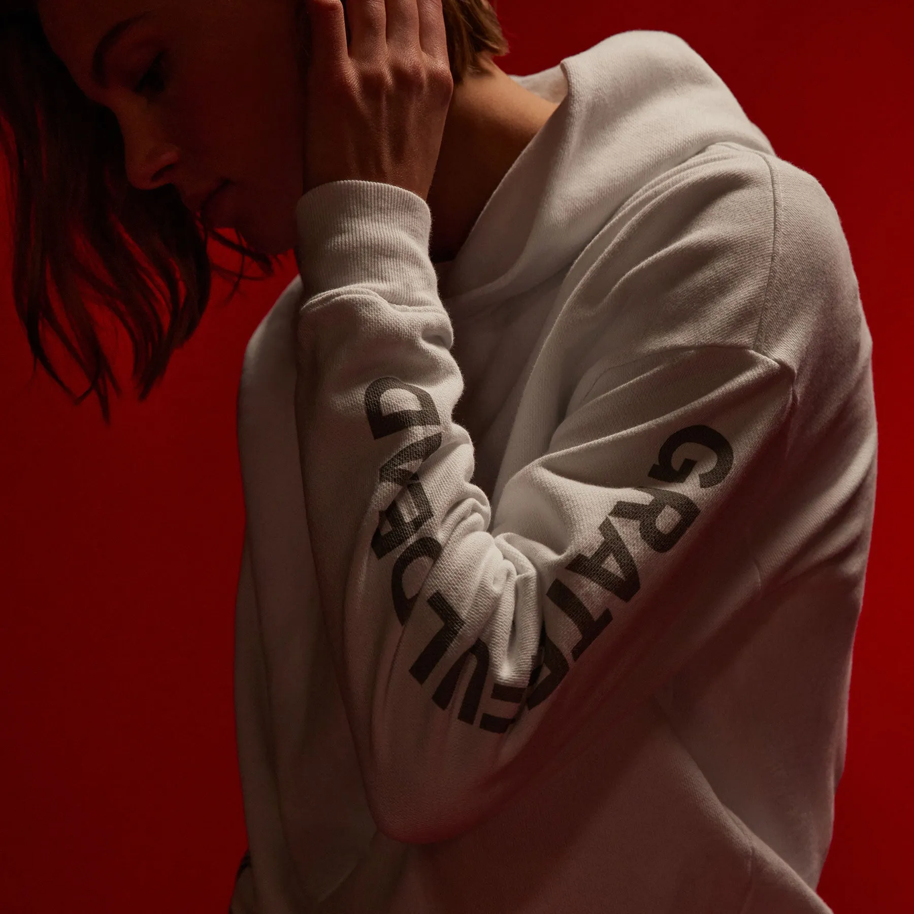 Grateful Dead Rose Hoodie - White/ Grey