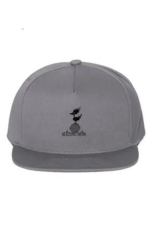 Grey Blazing Beak Snapback Cap