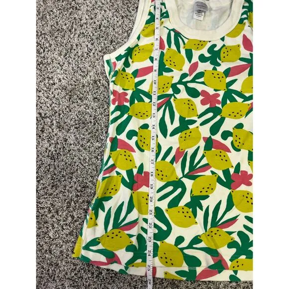 Hanna Andersson Lemons Short Pajama Set Women’s M Organic Cotton, Yellow/Green