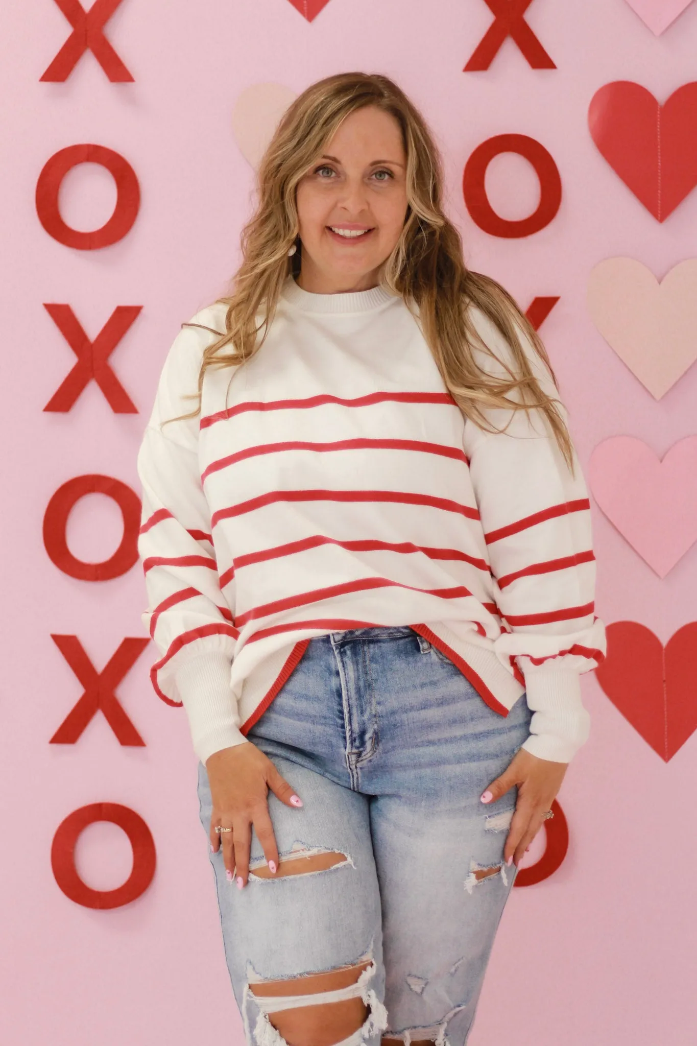 Heart on Fire Striped Sweater