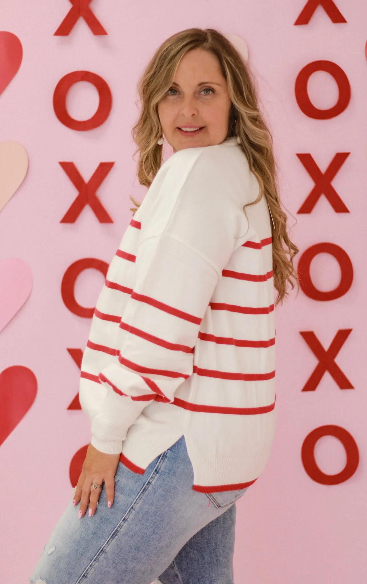 Heart on Fire Striped Sweater