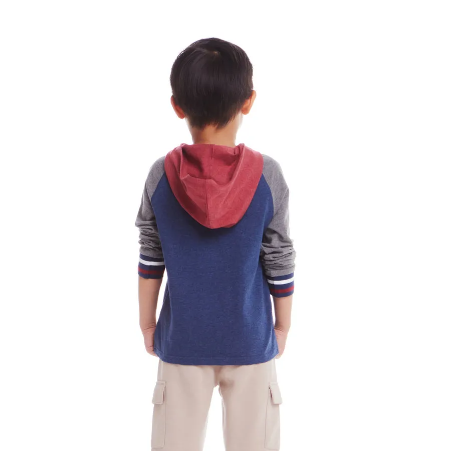 Hooded Colorblock Jersey Tee