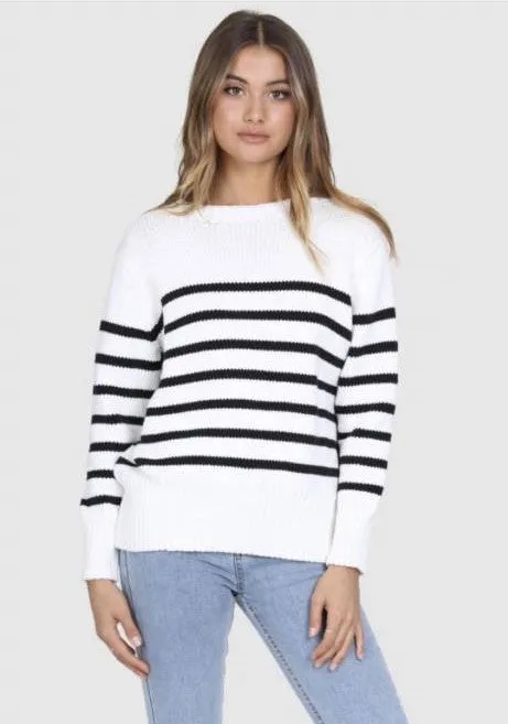 Horizontal Stripes Pit Striped Knit Sweater