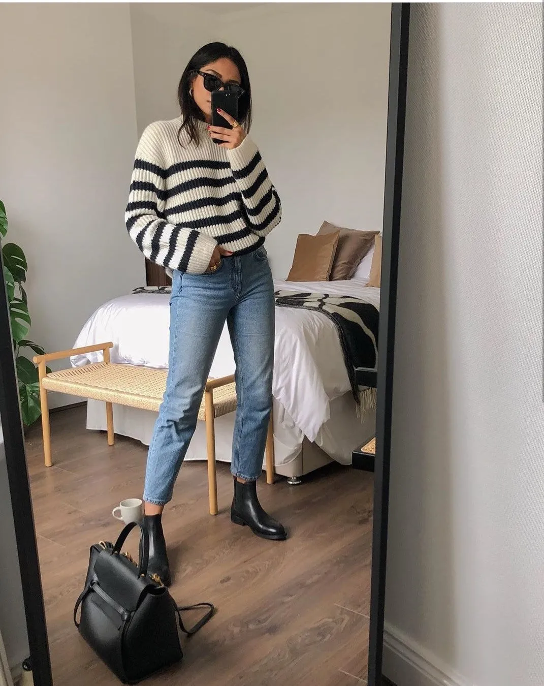 Horizontal Stripes Pit Striped Knit Sweater