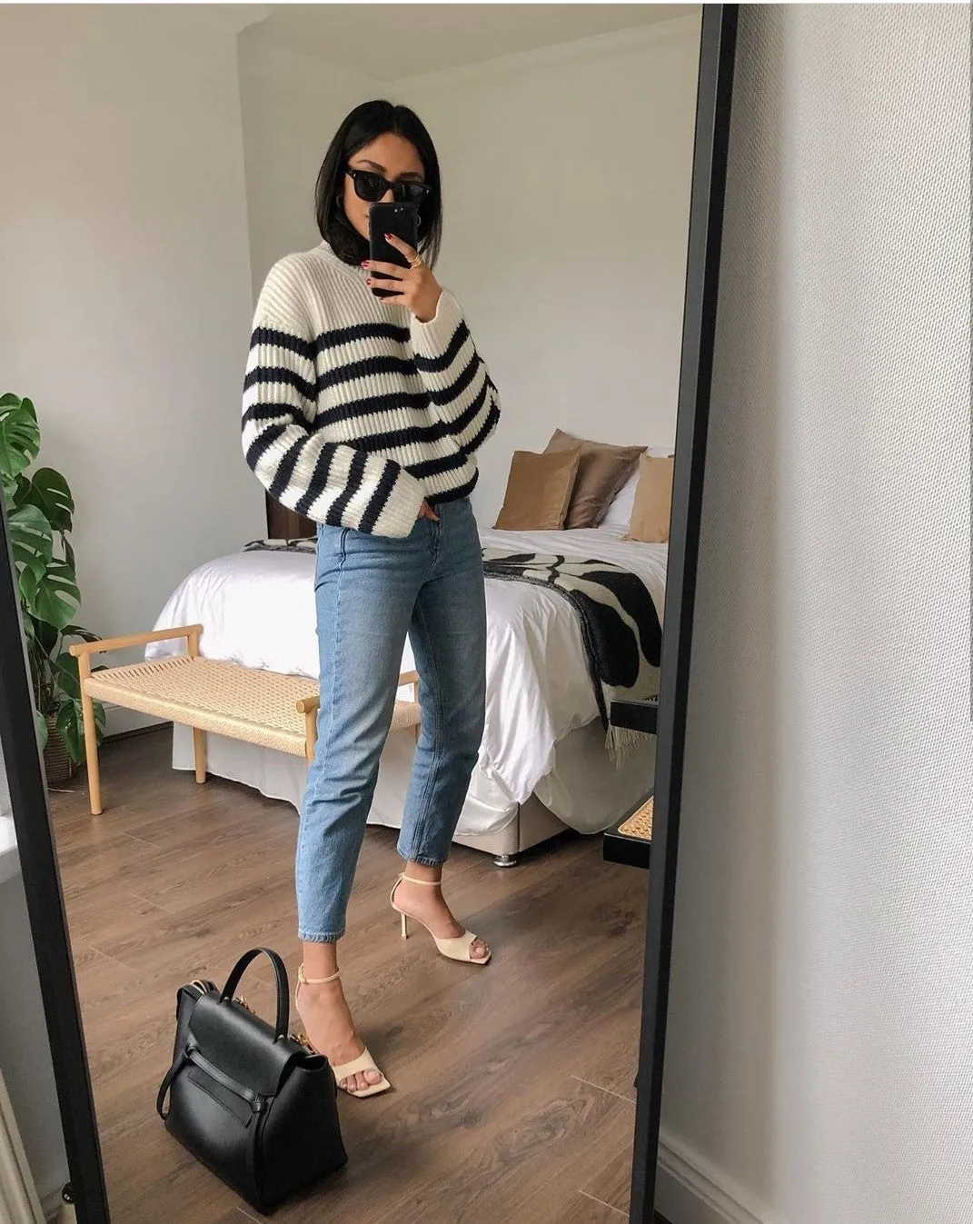 Horizontal Stripes Pit Striped Knit Sweater