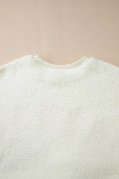 HOWDY Patched ronde hals Sherpa Sweatshirt