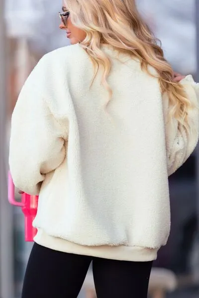HOWDY Patched ronde hals Sherpa Sweatshirt