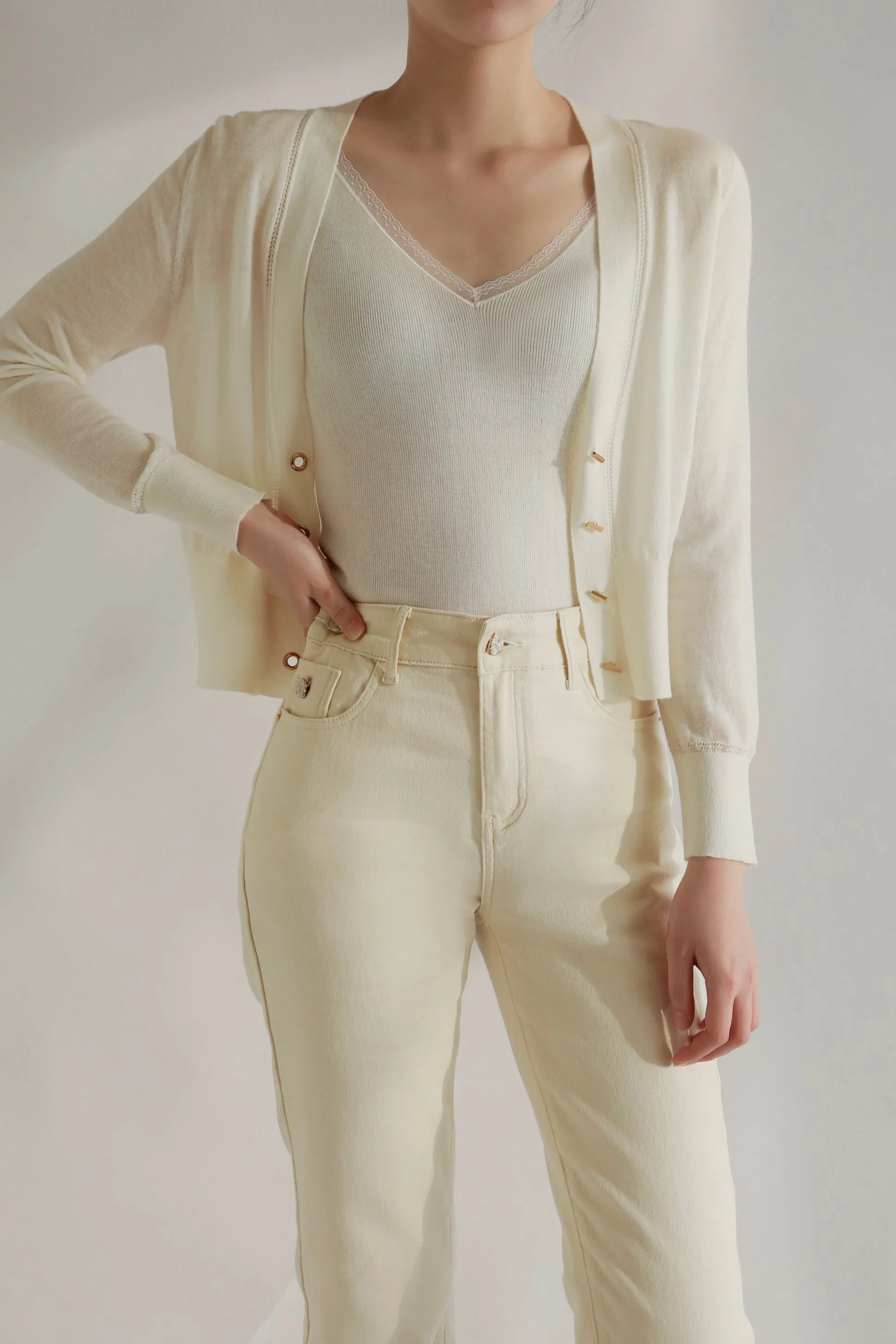 Interlock Wool Blend Cardigan