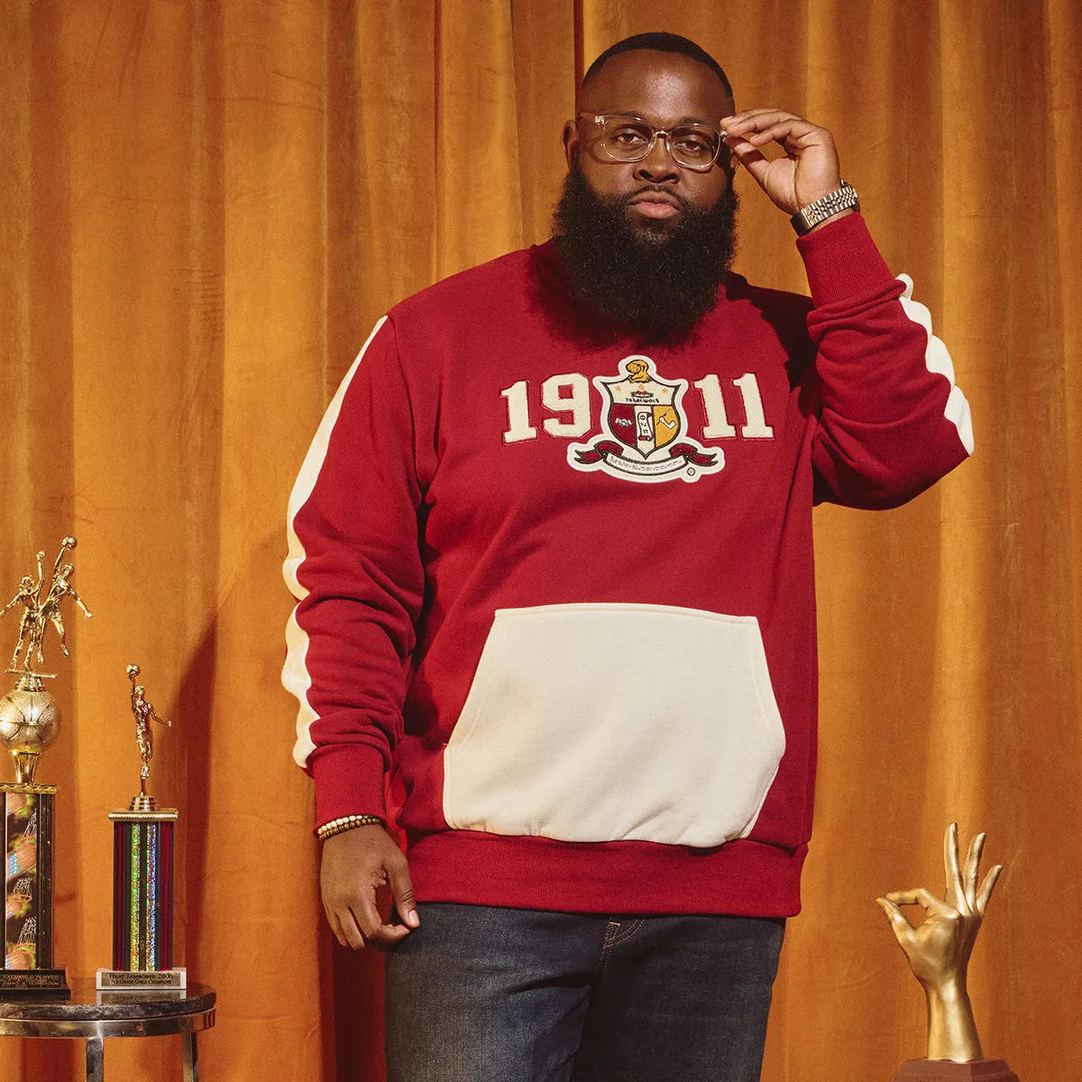 Kappa Alpha Psi 1911 Colorblock Pocket Crewneck