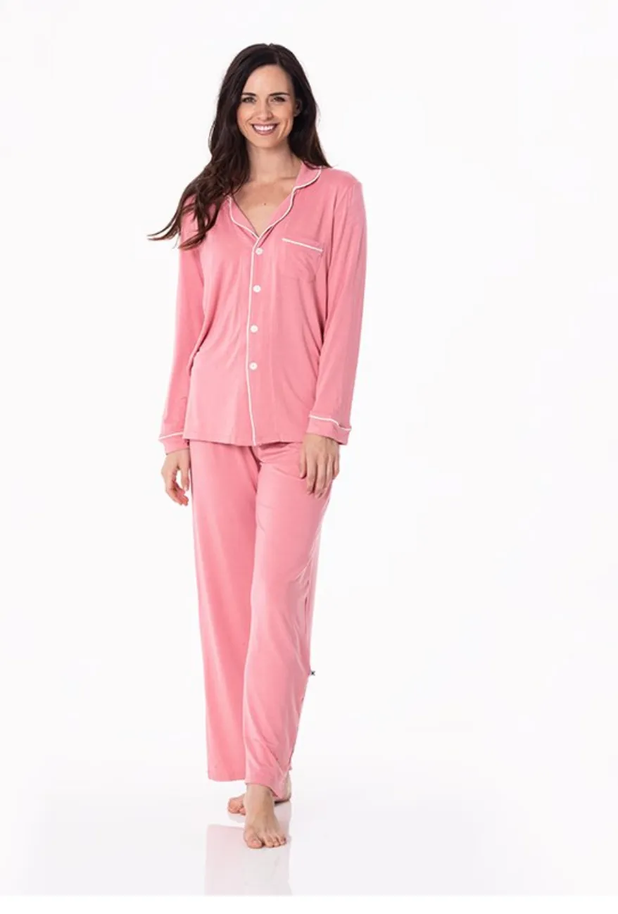 Kickee Pants Long Sleeve Collared Pajama Set