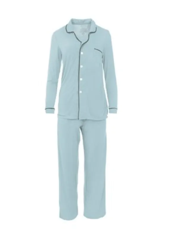 Kickee Pants Long Sleeve Collared Pajama Set