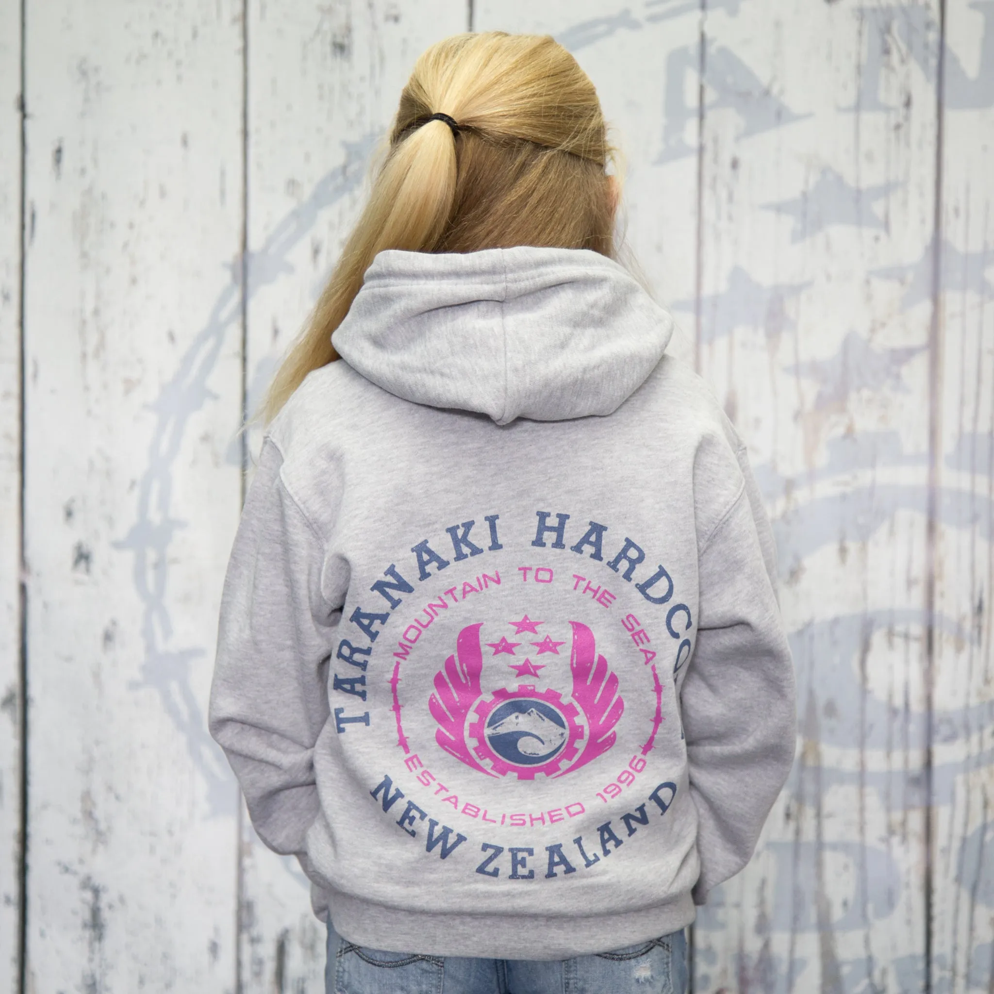 Kids Mountain to Sea Hood - Grey Marle