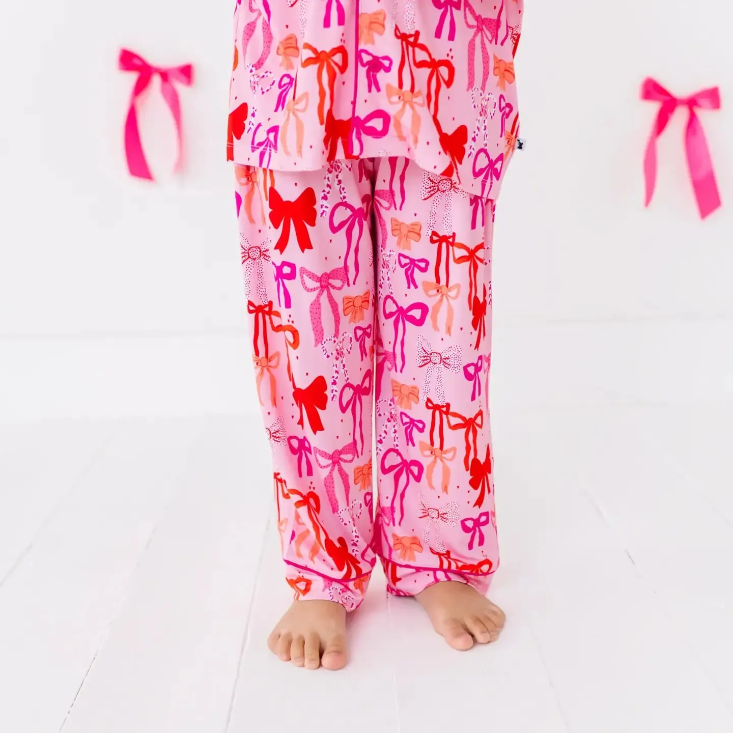Kiki & Lulu- Bow Button Down Girls Pajama Set