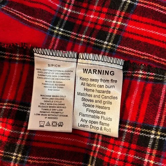 Lanz of Salzburg Flannel Nightgown Small Red Plaid Maxi Christmas Holiday Cabin