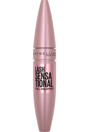 Lash Sensational Washable Mascara, Lengthening and Volumizing for a Full Fan Effect, Blackest Black, 1 Count